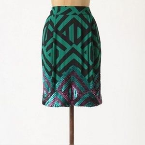 Anthro deco spark sequin skirt